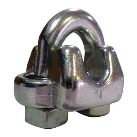 Advantage Sales & Supply Advantage Stainless Steel Wire Rope Clip SWRC375P6 - 3/8" Diameter - Pack of 6 SWRC375P6